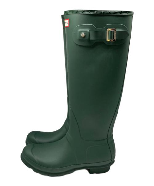 HUNTER（ハンター）HUNTER (ハンター) Tall Matte Rain Boots/1015333 グリーン サイズ:UK7の古着・服飾アイテム