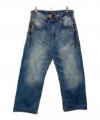 ROCA WEARロカウェア）の古着「バギーデニムパンツ」｜ブルー