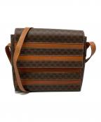 CELINEセリーヌ）の古着「マカダムショルダーバッグ」｜ブラウン