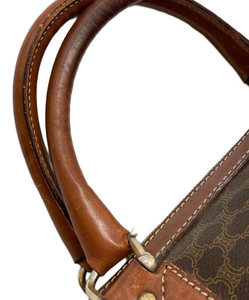 CELINE（セリーヌ）CELINE (セリーヌ) マカダムミニボストンバッグ ブラウンの古着・服飾アイテム