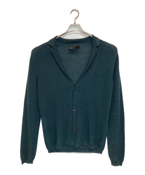 EMPORIO ARMANI（エンポリオアルマーニ）EMPORIO ARMANI (エンポリオアルマーニ) ニットカーディガン グリーン サイズ:46の古着・服飾アイテム