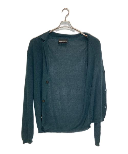 EMPORIO ARMANI（エンポリオアルマーニ）EMPORIO ARMANI (エンポリオアルマーニ) ニットカーディガン グリーン サイズ:46の古着・服飾アイテム