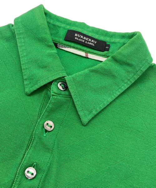BURBERRY BLACK LABEL（バーバリーブラックレーベル）BURBERRY BLACK LABEL (バーバリーブラックレーベル) ポロシャツ グリーン サイズ:3の古着・服飾アイテム