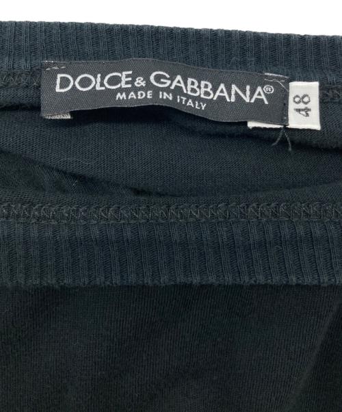 DOLCE & GABBANA（ドルチェ＆ガッバーナ）DOLCE & GABBANA (ドルチェ＆ガッバーナ) 袖ワッペン半袖カットソー ブラック サイズ:48の古着・服飾アイテム