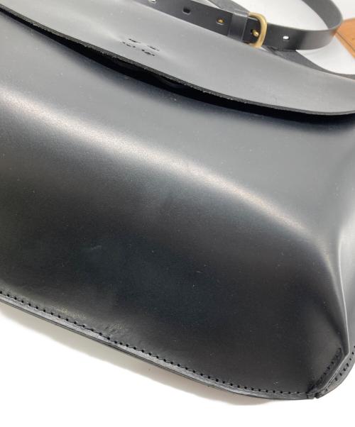 SLOW（スロウ）SLOW (スロウ) カウレザーショルダーバッグ ブラックの古着・服飾アイテム