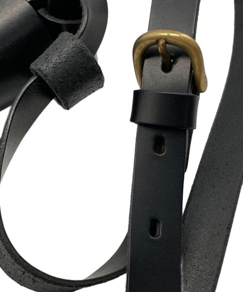 SLOW（スロウ）SLOW (スロウ) カウレザーショルダーバッグ ブラックの古着・服飾アイテム