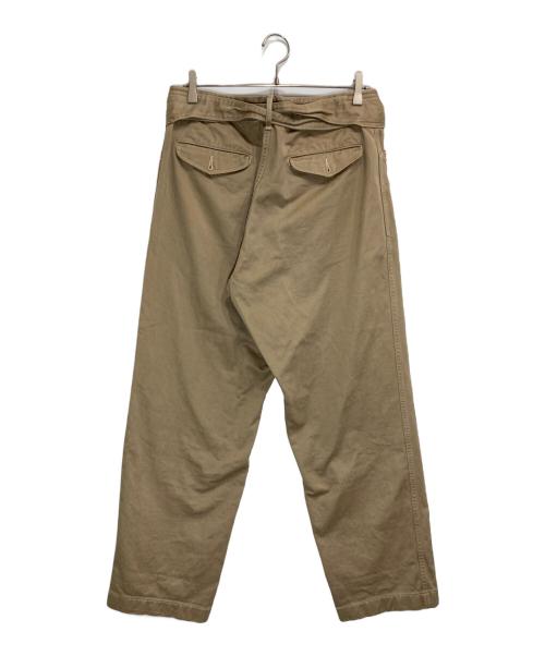 COMOLI（コモリ）COMOLI (コモリ) ベルテッド チノパンツ ベージュ サイズ:1の古着・服飾アイテム