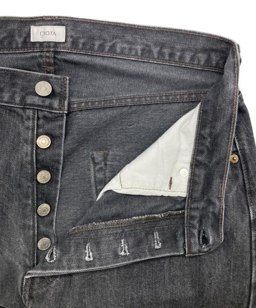 CIOTA（シオタ）CIOTA (シオタ) ブラックスビンコットン13.5ozストレートデニム ブラック サイズ:32の古着・服飾アイテム