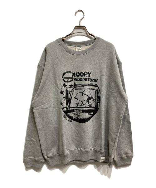 CALEE（キャリー）CALEE (キャリー) PEANUTS L/S SWEAT グレー サイズ:XLの古着・服飾アイテム