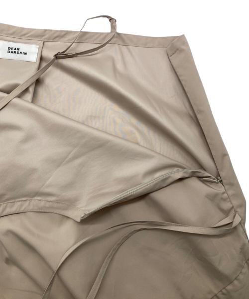 DEAR DANSKIN（ディア ダンスキン）DEAR DANSKIN (ディア ダンスキン) DRAPED ONE PIECE ベージュ サイズ:Lの古着・服飾アイテム