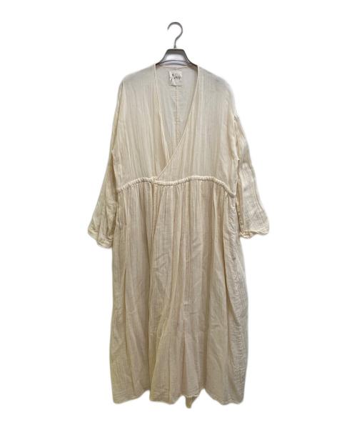 Snow Peak YAMAI（スノーピーク ヤマイ）Snow Peak YAMAI (スノーピーク ヤマイ) カシュクールワンピース ベージュ サイズ:-の古着・服飾アイテム