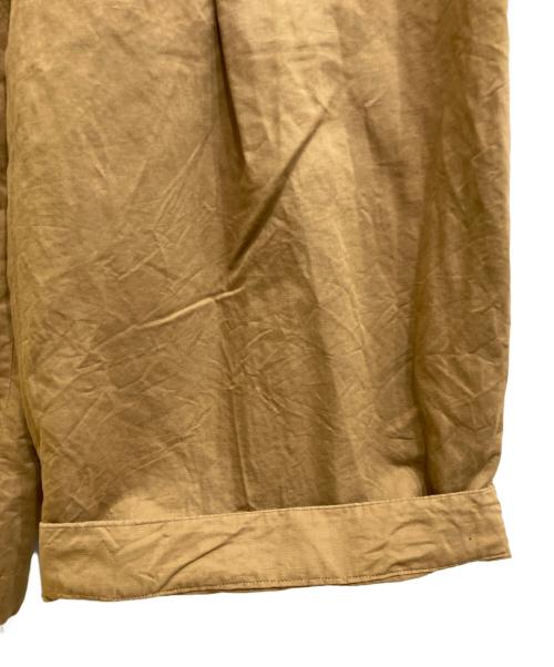 45R（フォーティファイブ・アール）45R (フォーティファイブ・アール) コットンリネンワイドパンツ ブラウン サイズ:2の古着・服飾アイテム