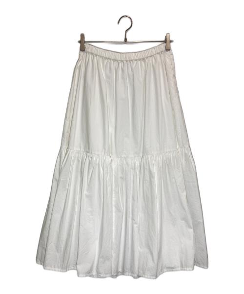 journal standard luxe（ジャーナルスタンダード ラックス）journal standard luxe (ジャーナルスタンダード ラックス) タイプライター キリカエギャザースカート ホワイト サイズ:-の古着・服飾アイテム