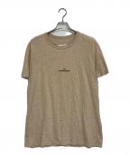 Maison Margielaメゾンマルジェラ）の古着「コットンジャージーメランジクルーネックS/Sロゴカットソー」｜ベージュ