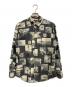 Paul Smith COLLECTION（ポールスミス コレクション）の古着「フォトスクラップブック プリントシャツ」｜ブラック×ベージュ