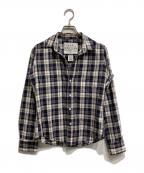 Frank&Eileenフランクアンドアイリーン）の古着「チェックスキッパーシャツ」｜ネイビー