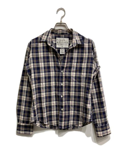 Frank&Eileen（フランクアンドアイリーン）Frank&Eileen (フランクアンドアイリーン) チェックスキッパーシャツ ネイビー サイズ:XSの古着・服飾アイテム