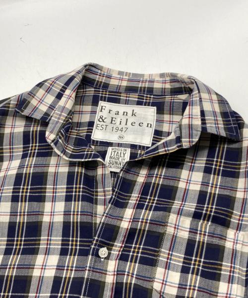 Frank&Eileen（フランクアンドアイリーン）Frank&Eileen (フランクアンドアイリーン) チェックスキッパーシャツ ネイビー サイズ:XSの古着・服飾アイテム