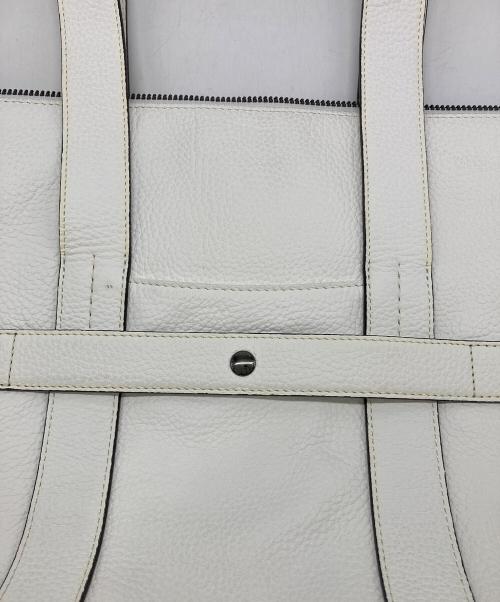 FUJI TAKA（フジ タカ）FUJI TAKA (フジ タカ) Alta Leather Tote Bag With Flap ホワイトの古着・服飾アイテム