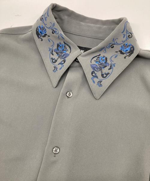 HARE（ハレ）HARE (ハレ) トロミシシュウシャツ グレー サイズ:Ｓの古着・服飾アイテム