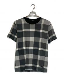 BLACK LABEL CRESTBRIDGE（ブラックレーベル クレストブリッジ）の古着「チェック柄Tシャツ」｜グレー