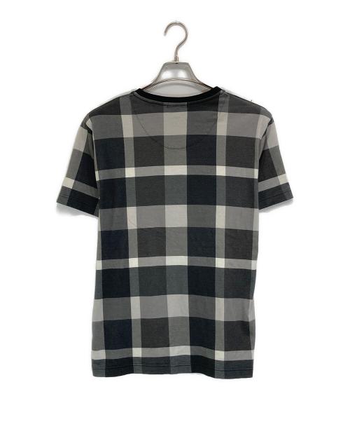 BLACK LABEL CRESTBRIDGE（ブラックレーベル クレストブリッジ）BLACK LABEL CRESTBRIDGE (ブラックレーベル クレストブリッジ) チェック柄Tシャツ グレー サイズ:Lの古着・服飾アイテム