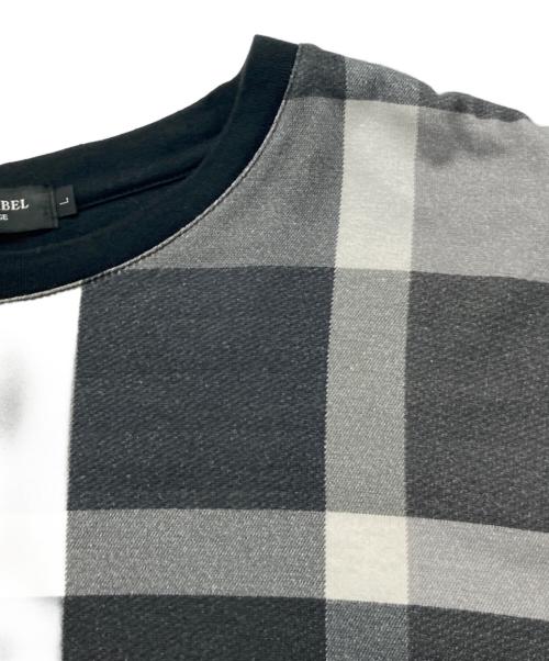 BLACK LABEL CRESTBRIDGE（ブラックレーベル クレストブリッジ）BLACK LABEL CRESTBRIDGE (ブラックレーベル クレストブリッジ) チェック柄Tシャツ グレー サイズ:Lの古着・服飾アイテム