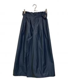 MACPHEE（マカフィー）の古着「クリスピータフタ タックワイドパンツ」｜ネイビー
