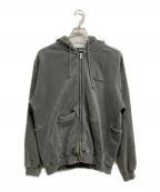 X-LARGEエクストララージ）の古着「PIGMENT DYED WORK ZIP HOODED」｜グレー