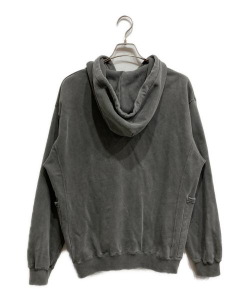 X-LARGE（エクストララージ）X-LARGE (エクストララージ) PIGMENT DYED WORK ZIP HOODED グレー サイズ:Mの古着・服飾アイテム
