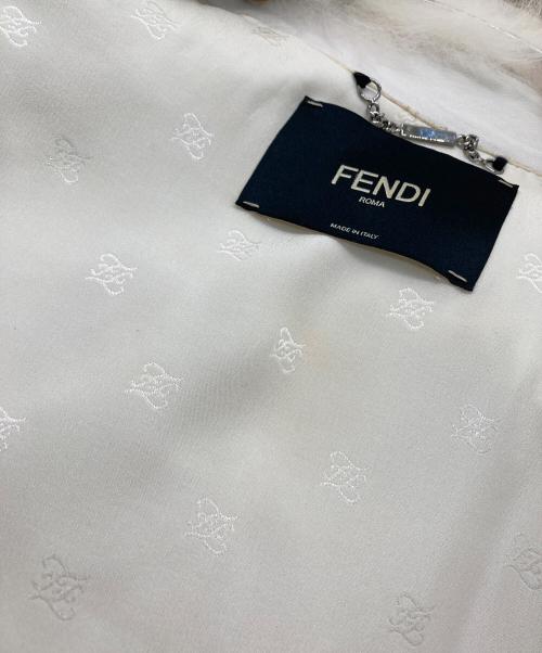 FENDI（フェンディ）FENDI (フェンディ) フォックスファージャケット ホワイト サイズ:38の古着・服飾アイテム