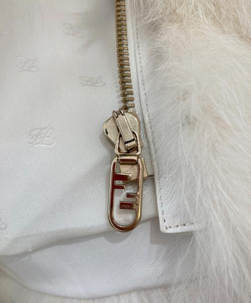 FENDI（フェンディ）FENDI (フェンディ) フォックスファージャケット ホワイト サイズ:38の古着・服飾アイテム