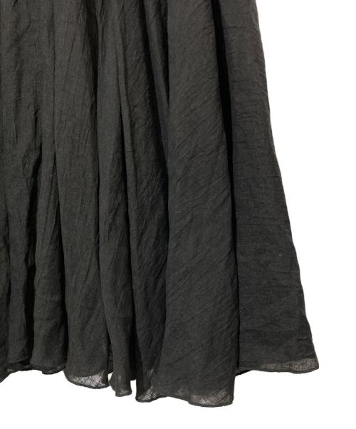 AK+1（エーケーワン）AK+1 (エーケーワン) Demi-Luxe Beams (デミルクス ビームス) リネン マキシスカート ブラック サイズ:-の古着・服飾アイテム