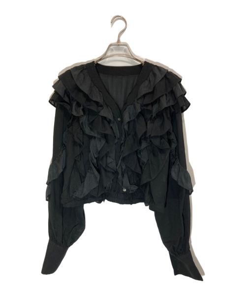 JOURNAL STANDARD（ジャーナルスタンダード）JOURNAL STANDARD (ジャーナルスタンダード) KIARIS vintage＆closet オールフリルブラウス ブラック サイズ:-の古着・服飾アイテム