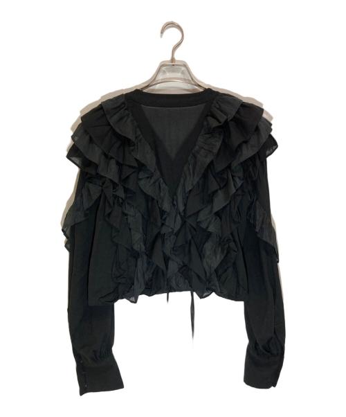 JOURNAL STANDARD（ジャーナルスタンダード）JOURNAL STANDARD (ジャーナルスタンダード) KIARIS vintage＆closet オールフリルブラウス ブラック サイズ:-の古着・服飾アイテム