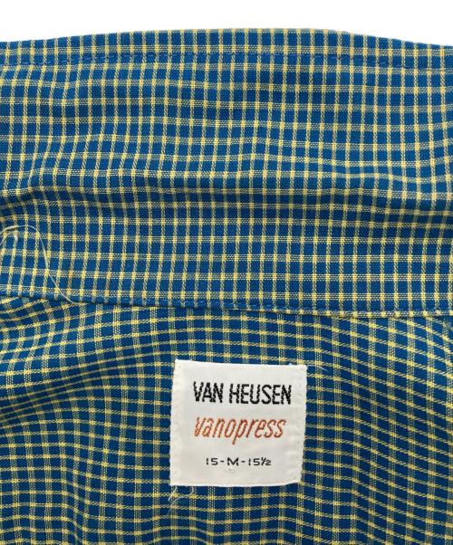VAN HEUSEN（ヴァンヒューセン/バンヒューゼン）VAN HEUSEN (ヴァンヒューセン/バンヒューゼン) ヴィンテージチェックシャツ グリーン サイズ:Mの古着・服飾アイテム