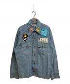 LEVI'Sリーバイス）の古着「ワッペン刺繍デニムシャツ」｜ブルー