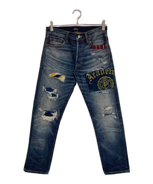 POLO RALPH LAUREN（ポロ・ラルフローレン）POLO RALPH LAUREN (ポロ・ラルフローレン) パッチワークデニム ブルー サイズ:W28の古着・服飾アイテム