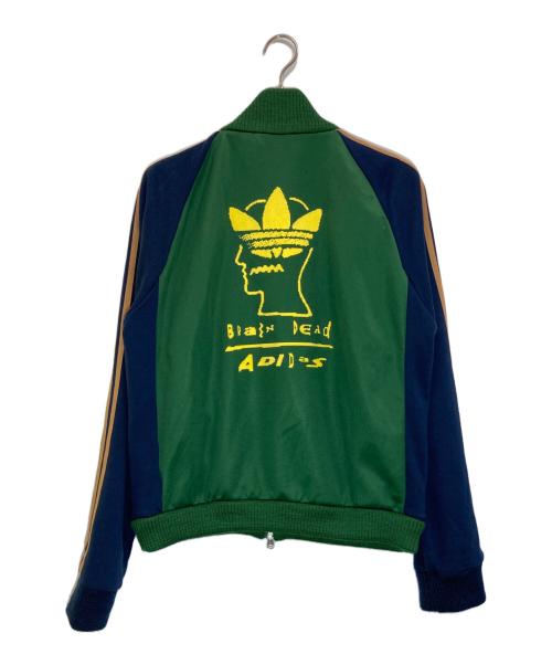 adidas（アディダス）adidas (アディダス) BRAIN DEAD (ブレインデッド) TRACK TOP グリーン×ネイビー サイズ:JPN XLの古着・服飾アイテム