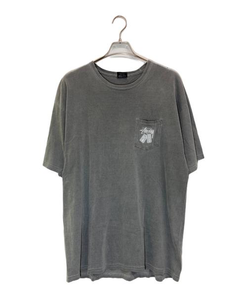 stussy（ステューシー）stussy (ステューシー) ダイスプリントtシャツ グレー サイズ:XLの古着・服飾アイテム