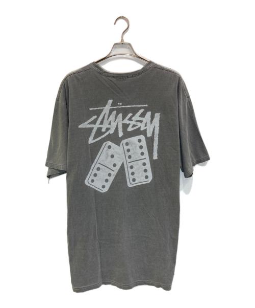 stussy（ステューシー）stussy (ステューシー) ダイスプリントtシャツ グレー サイズ:XLの古着・服飾アイテム