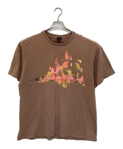stussy（ステューシー）stussy (ステューシー) 00sプリントTシャツ ブラウン サイズ:XLの古着・服飾アイテム
