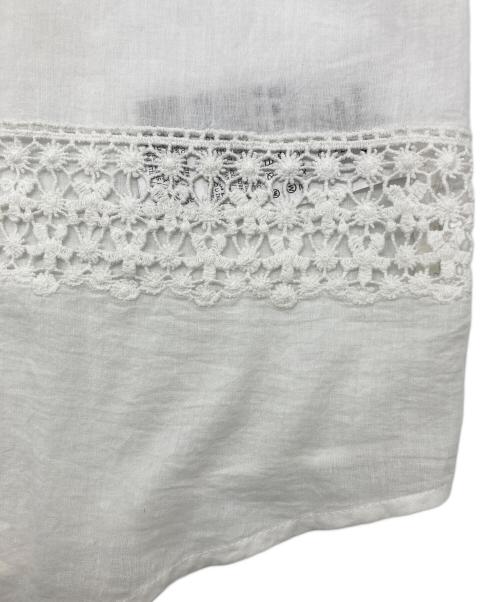 DSQUARED2（ディースクエアード）DSQUARED2 (ディースクエアード) dropped shoulder shirt ホワイト サイズ:48の古着・服飾アイテム