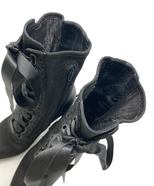 BALMAIN（バルマン）BALMAIN (バルマン) GIUSEPPE ZANOTTI (ジュゼッペザノッティ) レースアップヒールブーツ ブラック サイズ:SIZE 35 1/2の古着・服飾アイテム