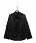ADRER（アドラー）の古着「ジップデザインシャツジャケット」｜ブラック