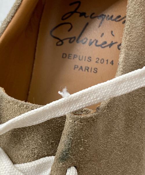 JACQUES SOLOVIERE（ジャック ソロヴィエール）jacques soloviere (ジャック ソロヴィエール) スウェードスニーカー ベージュ サイズ:39の古着・服飾アイテム