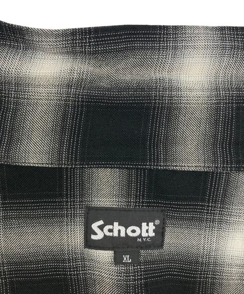 Schott（ショット）Schott (ショット) OMBRE PLAID SS SHIRT グレー サイズ:XLの古着・服飾アイテム