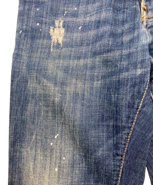 DSQUARED2（ディースクエアード）DSQUARED2 (ディースクエアード) ペイントデニムパンツ インディゴ サイズ:44の古着・服飾アイテム