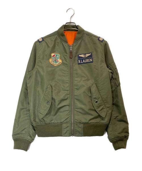POLO RALPH LAUREN（ポロ・ラルフローレン）POLO RALPH LAUREN (ポロ・ラルフローレン) MA-1ジャケット カーキ サイズ:Mの古着・服飾アイテム