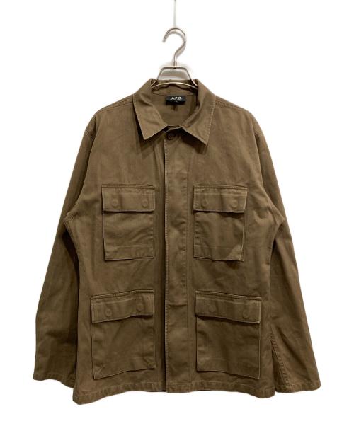 A.P.C.（アーペーセー）A.P.C. (アーペーセー) サファリジャケット ブラウン サイズ:Sの古着・服飾アイテム